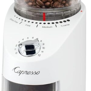 Capresso Infinity Plus Conical Burr Grinder, White